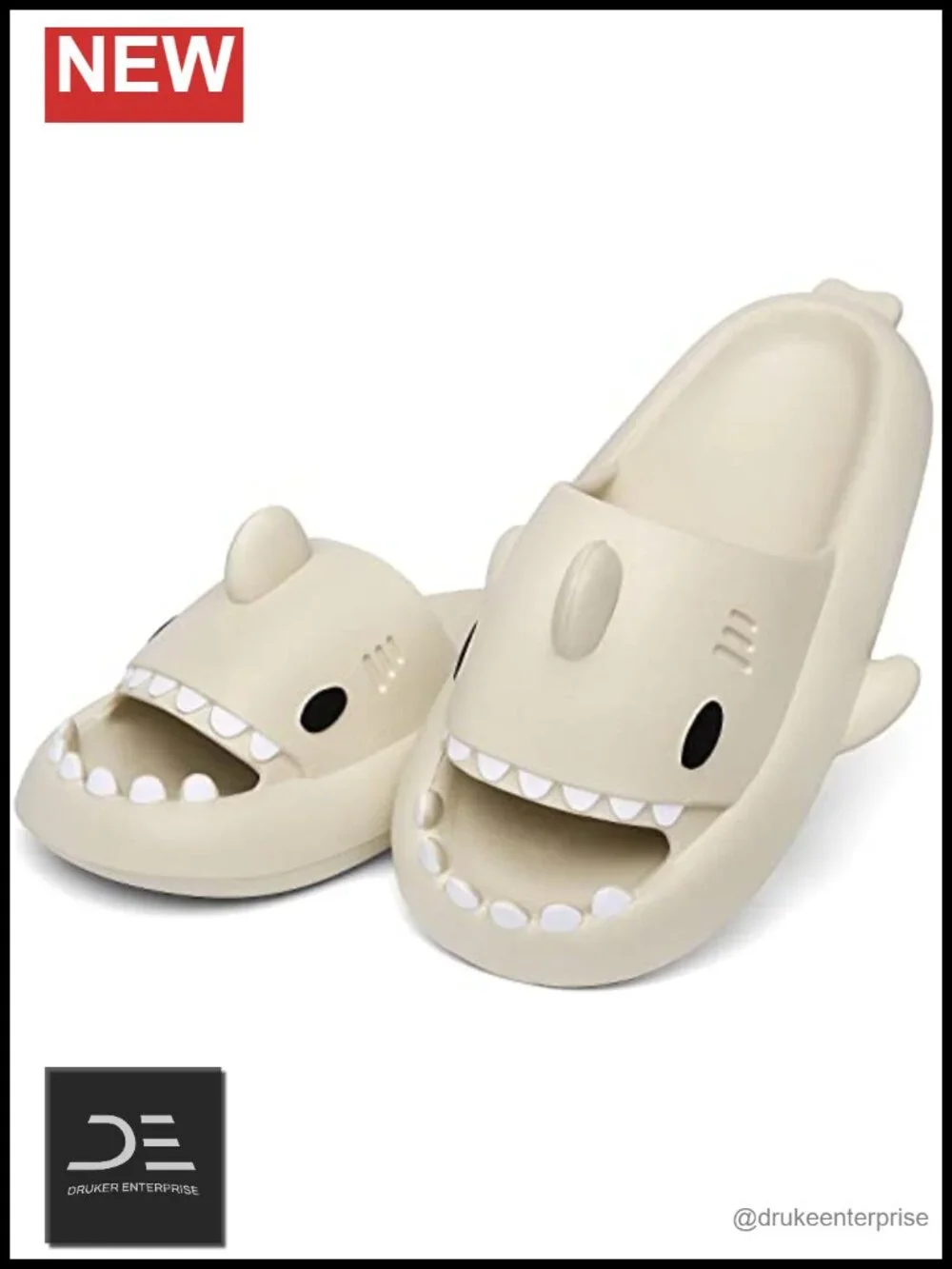 Shark Slides Cloud Slippers - Unisex Novelty Open Toe Slide Sandals with